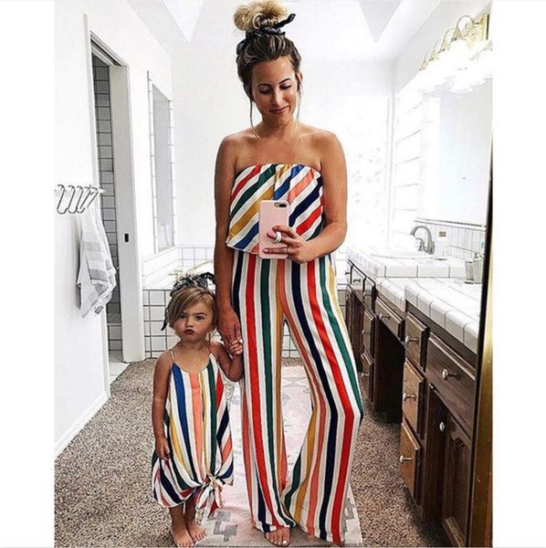 spring and summer europe and the united states explosion models striped tube section jumpsuit parent-child wear lj201111, Blue
spring and summer europe and the united states explosion models striped tube section jumpsuit parent-child wear lj201111, Blue