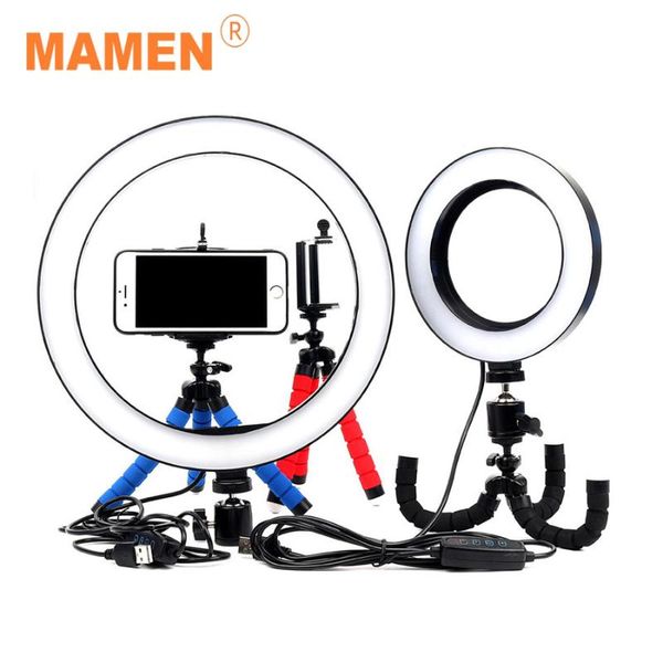 flash heads mamen dimmable led light lamp phone holder 16/20/26cm video ring with mini tripod usb plug live streaming selfie
flash heads mamen dimmable led light lamp phone holder 16/20/26cm video ring with mini tripod usb plug live streaming selfie