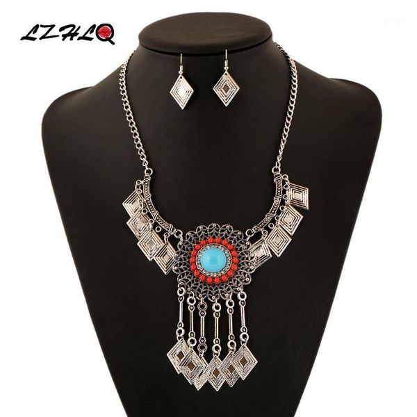 lzhlq bohemian resin beads tassel necklace geometric round hollow pattern necklaces long metal chain women jewelry accessories1, Silver
lzhlq bohemian resin beads tassel necklace geometric round hollow pattern necklaces long metal chain women jewelry accessories1, Silver