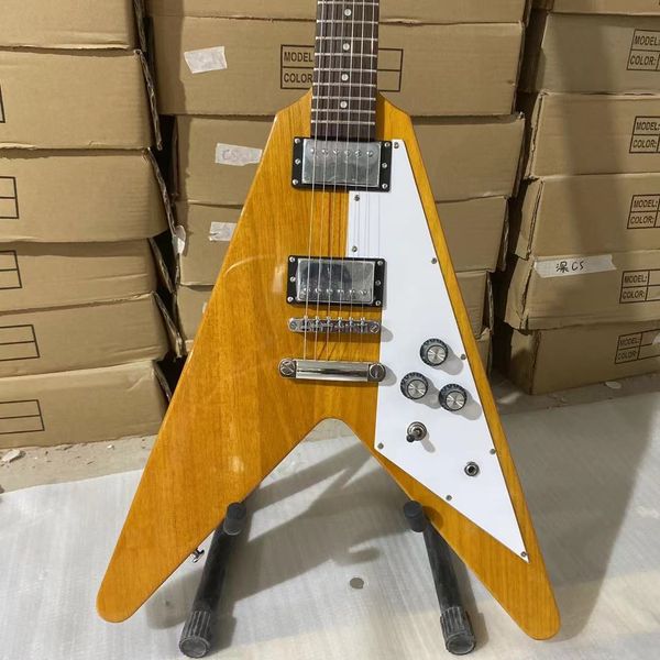 fly-v shaped electric guitar original wood color mahogany body chrome hardware rosewood fingerboard high quality
fly-v shaped electric guitar original wood color mahogany body chrome hardware rosewood fingerboard high quality