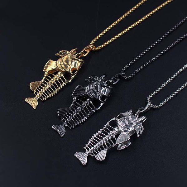 charms fishing hook pendant necklaces stainless steel hollow fish skeleton bone necklace fashion jewelry, Silver
charms fishing hook pendant necklaces stainless steel hollow fish skeleton bone necklace fashion jewelry, Silver