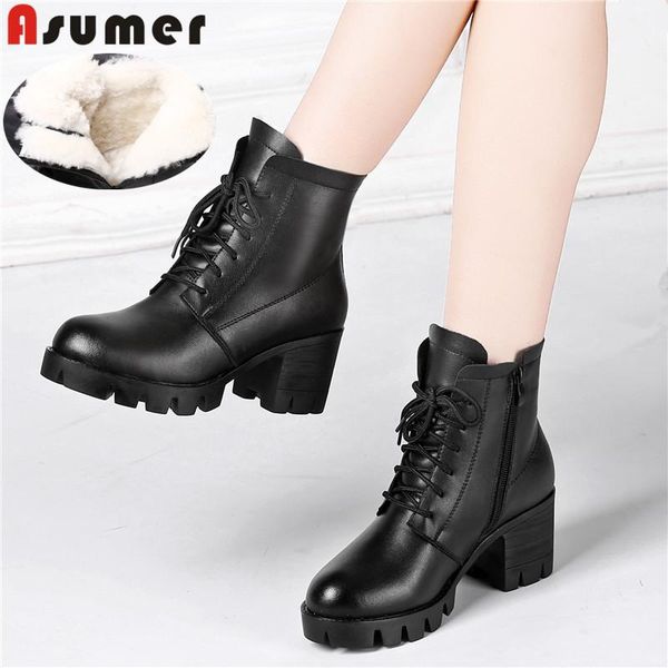 boots asumer 2021 fashion ankle winter genuine leather women zip keep warm wool ladies snow big size 35-41, Black
boots asumer 2021 fashion ankle winter genuine leather women zip keep warm wool ladies snow big size 35-41, Black