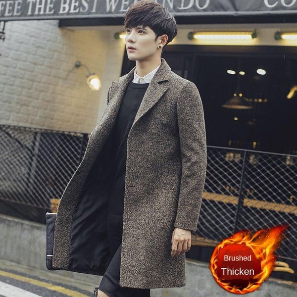 men's wool & blends 2021 men windbreaker jacket coat long section of handsome woolen casual fashion in autumn and winter m-5xl, Black
men's wool & blends 2021 men windbreaker jacket coat long section of handsome woolen casual fashion in autumn and winter m-5xl, Black