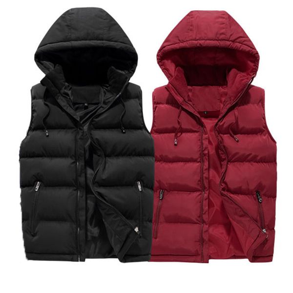 men hooded waistcoat winter warm vests jacket for man casual solid with hood sleeveless mens coats oversized 6xl homme kg-102, Black;white
men hooded waistcoat winter warm vests jacket for man casual solid with hood sleeveless mens coats oversized 6xl homme kg-102, Black;white