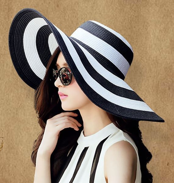 fashion women wide large big brim hats summer beach sun straw beach red blue black and white stripe hat caps, Blue;gray
fashion women wide large big brim hats summer beach sun straw beach red blue black and white stripe hat caps, Blue;gray