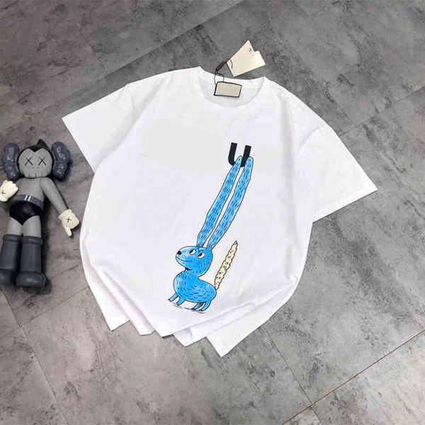 2022 factory wholesale new long ear blue rabbit short girls simple cartoon t-shirt casual half sleeve fashion qingdao, White
2022 factory wholesale new long ear blue rabbit short girls simple cartoon t-shirt casual half sleeve fashion qingdao, White