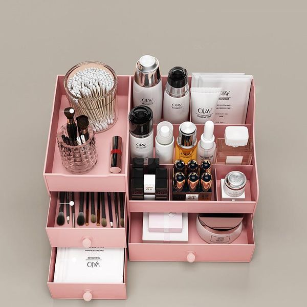 geekhom makeup organizer box большая емкость косметика косметика для хранения настольные ювелирные изделия ногтей польский акриловый макияж