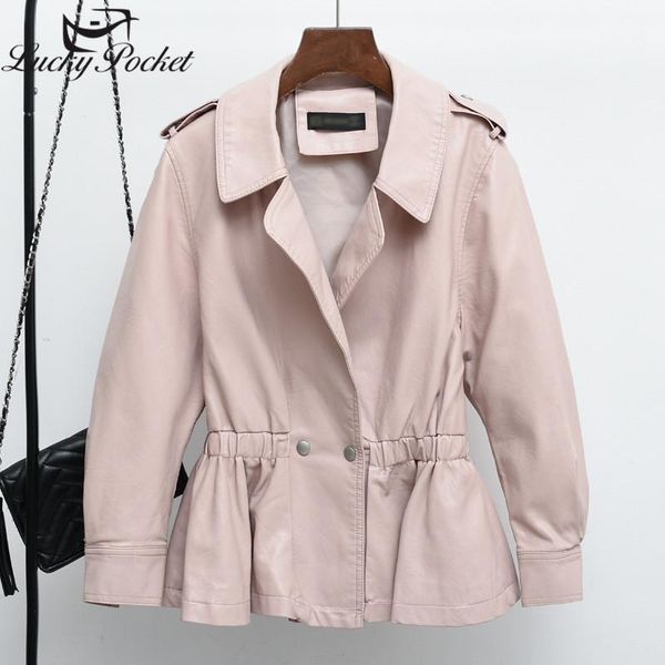 women spring autumn pink lapel pu leather coat ladies fashion new solid color epaulet button casual jacket slim outerwear zy4521, Black;brown
women spring autumn pink lapel pu leather coat ladies fashion new solid color epaulet button casual jacket slim outerwear zy4521, Black;brown
