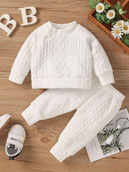 baby raglan sleeve sweatshirt & sweatpants she01, White
baby raglan sleeve sweatshirt & sweatpants she01, White