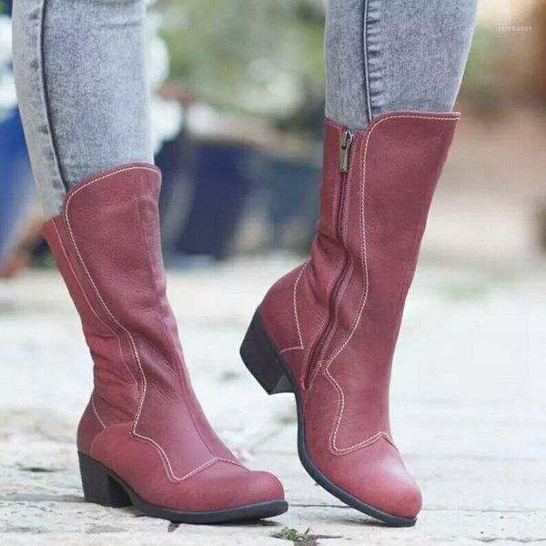 boots women autumn winter pu leather vintage ladies shoes low heels platform western riding boots mid calf botines mujer1, Black
boots women autumn winter pu leather vintage ladies shoes low heels platform western riding boots mid calf botines mujer1, Black