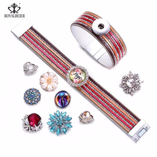 charm bracelets royalbeier multi-layer adjustable leather bracelet fit 18mm button minimalist style wristband ladies men charms, Golden;silver
charm bracelets royalbeier multi-layer adjustable leather bracelet fit 18mm button minimalist style wristband ladies men charms, Golden;silver