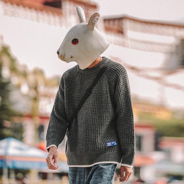 men's sweaters casual loose man fashion japanese crewneck pullover winter knitted pull hiver clothing db60my, White;black
men's sweaters casual loose man fashion japanese crewneck pullover winter knitted pull hiver clothing db60my, White;black
