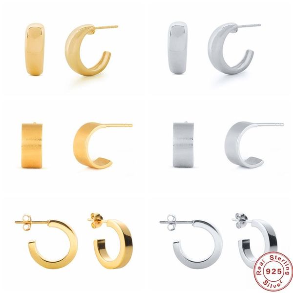 stud gs real 100% s925 sterling silver earrings for women geometric c-shape piercing earring party gifts fine jewelry pendientes, Golden;silver
stud gs real 100% s925 sterling silver earrings for women geometric c-shape piercing earring party gifts fine jewelry pendientes, Golden;silver