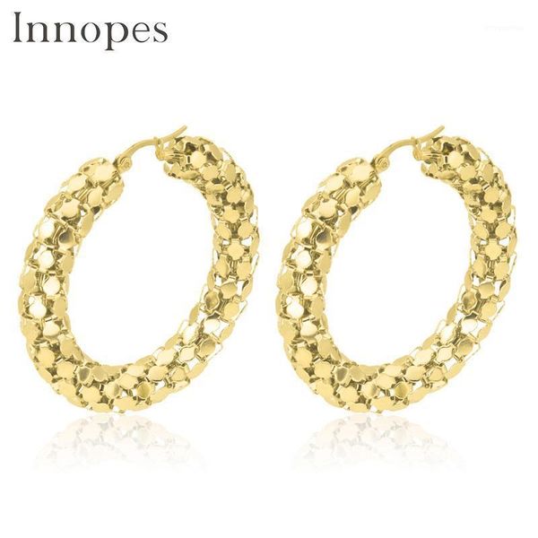 innopes earings fashion jewelry chain big golds hoop earring for women party gift stainless steel jewelry1, Golden;silver
innopes earings fashion jewelry chain big golds hoop earring for women party gift stainless steel jewelry1, Golden;silver