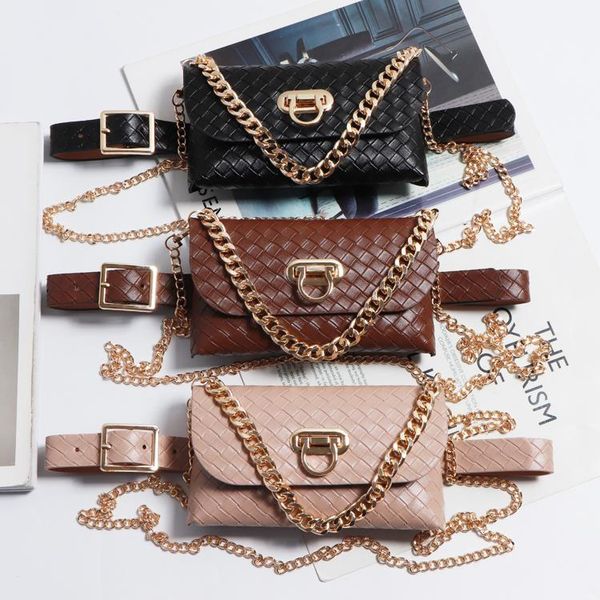 waist bags punk style pu packs weave leather belt phone bag for women double chains mini flap messenger wallet purse
waist bags punk style pu packs weave leather belt phone bag for women double chains mini flap messenger wallet purse