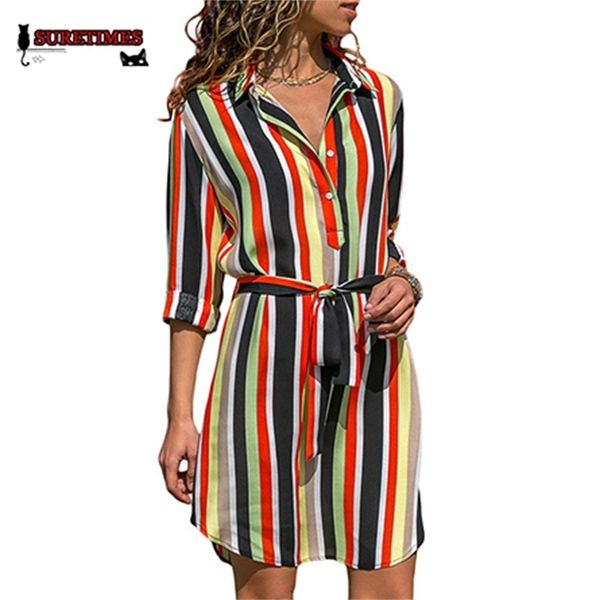 women casual striped print a-line mini party dress long sleeve shirts dress summer chiffon boho beach dresses vestidos y200805, Black;pink
women casual striped print a-line mini party dress long sleeve shirts dress summer chiffon boho beach dresses vestidos y200805, Black;pink