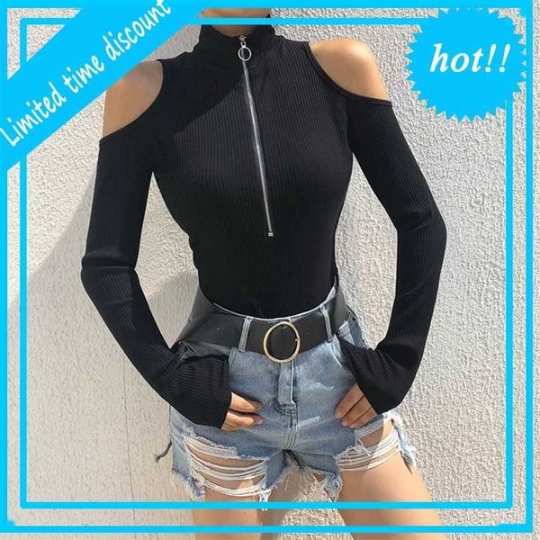 high collar bodysuit women 2021 new spring autumn strapless zipper rompers skinny long sleeve slim jumpsuit, Black;white
high collar bodysuit women 2021 new spring autumn strapless zipper rompers skinny long sleeve slim jumpsuit, Black;white