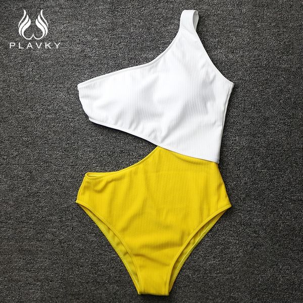 white yellow high waist cut out trikini ribbed bathing suit monokini asymmetric shoulder swimwear women one piece swimsuit y200824, White;black
white yellow high waist cut out trikini ribbed bathing suit monokini asymmetric shoulder swimwear women one piece swimsuit y200824, White;black