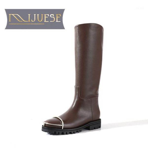 mljuese 2021 women knee-high boots cow leather winter short plush round toe metal decoration med heels female boots size 401, Black
mljuese 2021 women knee-high boots cow leather winter short plush round toe metal decoration med heels female boots size 401, Black