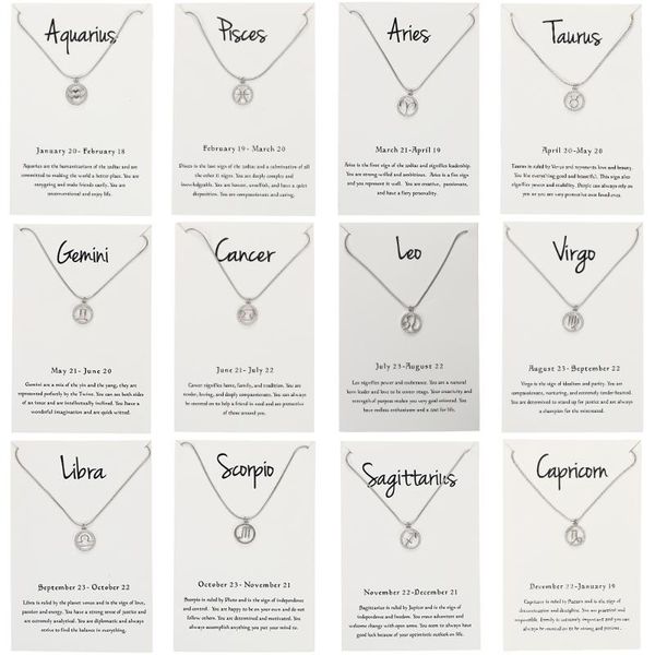 pendant necklaces wish card necklace silver color twelve constellation copper alloy crystal snake chains gift
pendant necklaces wish card necklace silver color twelve constellation copper alloy crystal snake chains gift