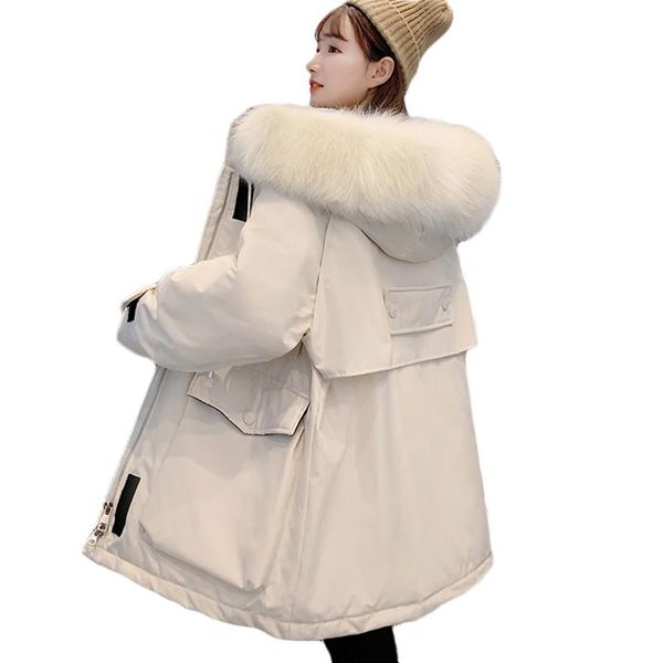 women's down & parkas winter jacket coat tooling cotton korean loose long parka overcoat casual hooded fur collar coats, Black
women's down & parkas winter jacket coat tooling cotton korean loose long parka overcoat casual hooded fur collar coats, Black