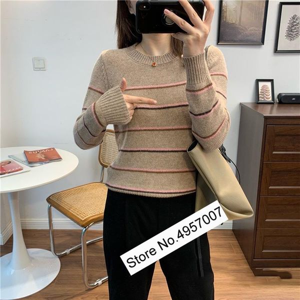 women's sweaters ladies wool blend contrast striped knit long sleeve o neckline sweater pullover jumper top, White;black
women's sweaters ladies wool blend contrast striped knit long sleeve o neckline sweater pullover jumper top, White;black