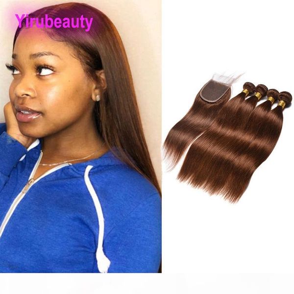 malaysian human hair extensions 4 color 3 bundles with 4x4 lace closure with baby hair wefts with closure straight 4pcs color 4#, Black;brown 
malaysian human hair extensions 4 color 3 bundles with 4x4 lace closure with baby hair wefts with closure straight 4pcs color 4#, Black;brown