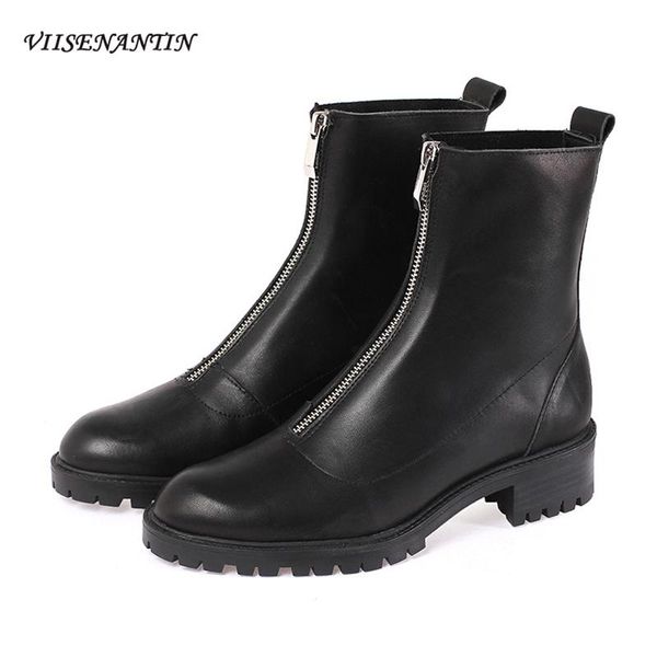 autumn winter new style front zipper thick heel ankle boots retro all-match black short boots mid heel motorcycle women
autumn winter new style front zipper thick heel ankle boots retro all-match black short boots mid heel motorcycle women