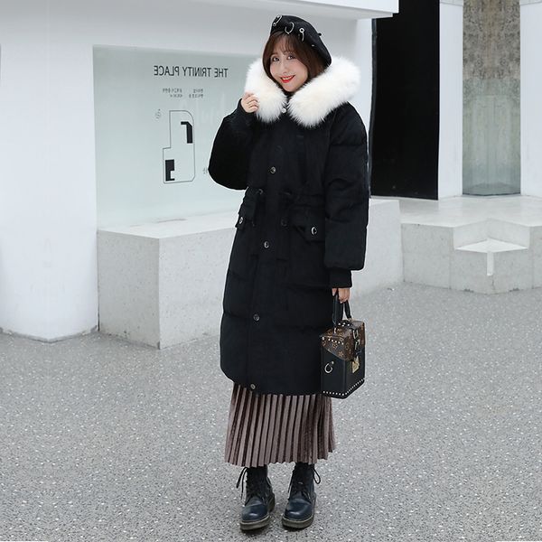 size female plus white duck korean winter down jacket chaquette mujer y1260 sews, Black
size female plus white duck korean winter down jacket chaquette mujer y1260 sews, Black