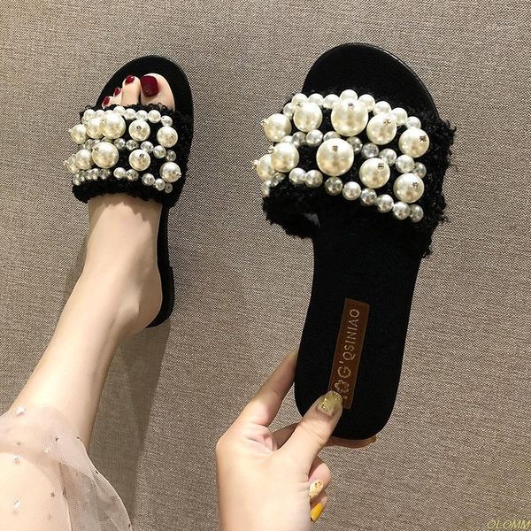 slippers string bead slipper women summer shoes open toe european fashion design casual flat slides femme1, Black
slippers string bead slipper women summer shoes open toe european fashion design casual flat slides femme1, Black