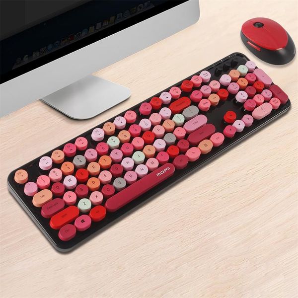 2.4g wireless bluetooth mechanical keyboard and mouse set fashion colorful punk keycap /pc/mute inalámbrico keyboard combos
2.4g wireless bluetooth mechanical keyboard and mouse set fashion colorful punk keycap /pc/mute inalámbrico keyboard combos