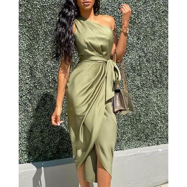 casual dresses dress women summer one shoulder satin green sleeveless ruched design bandage asymmetrical long party, Black;gray
casual dresses dress women summer one shoulder satin green sleeveless ruched design bandage asymmetrical long party, Black;gray