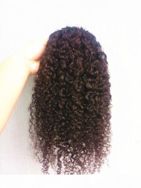 new arrive brazilian human virgin remy kinky curly ponytail hair extensions clip ins dark brown color 100g one bundle, Black
new arrive brazilian human virgin remy kinky curly ponytail hair extensions clip ins dark brown color 100g one bundle, Black