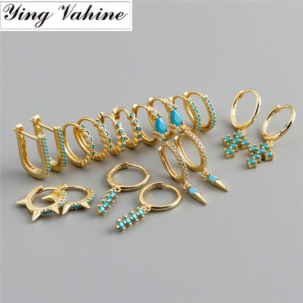 ying vahine 100% 925 sterling silver small blue zircons cross rivet round hoop earrings for women, Golden;silver
ying vahine 100% 925 sterling silver small blue zircons cross rivet round hoop earrings for women, Golden;silver