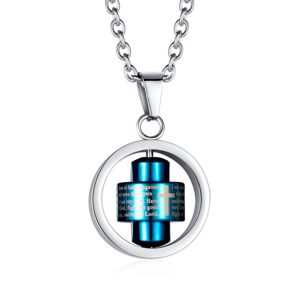 fashion 316l stainless steel chain necklaces for women wholesale blue color bible cross spinner pendant jewelry gift collier q1209, Bronze;silver
fashion 316l stainless steel chain necklaces for women wholesale blue color bible cross spinner pendant jewelry gift collier q1209, Bronze;silver