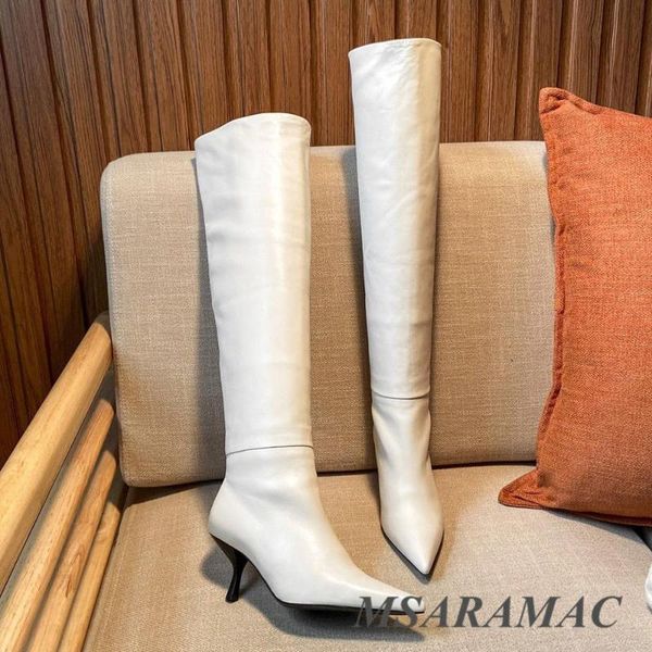 boots winter white stiletto long leather pointed toe sheepskin lining slim elegant ladies party shoes, Black
boots winter white stiletto long leather pointed toe sheepskin lining slim elegant ladies party shoes, Black