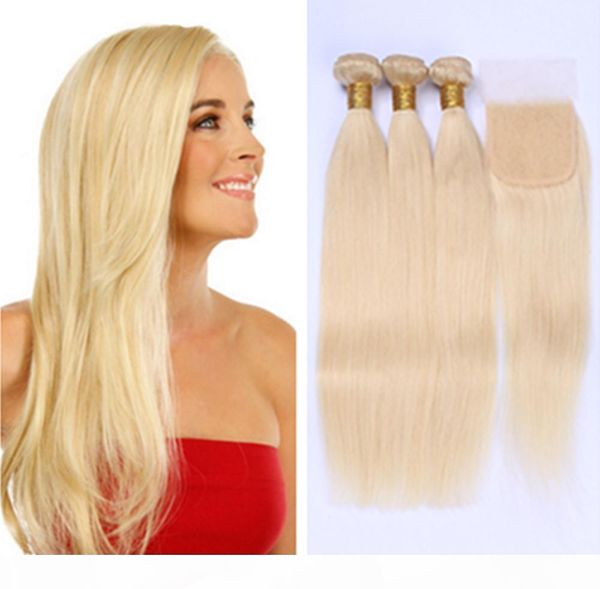 613 russian blonde virgin hair straight weave 3 bundle with closure deals straight human hair bundles 8a russian blonde hair bundles, Black;brown
613 russian blonde virgin hair straight weave 3 bundle with closure deals straight human hair bundles 8a russian blonde hair bundles, Black;brown