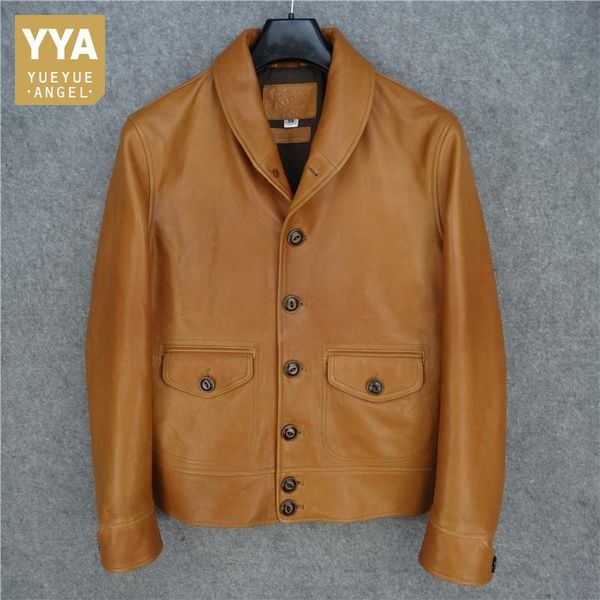 men's leather & faux harajuku casual streetwear jacket mens shawl collar single breasted genuine slim fit short coat plus size, Black
men's leather & faux harajuku casual streetwear jacket mens shawl collar single breasted genuine slim fit short coat plus size, Black