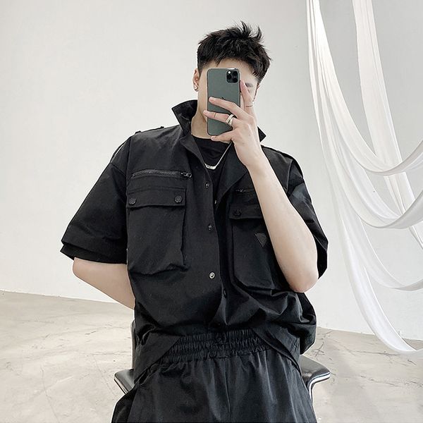 2021 New Black Summer Solid Pocket Design Jumpsuit Short-sleeve Suit Loose Collar Personality Shirt WE7G
2021 New Black Summer Solid Pocket Design Jumpsuit Short-sleeve Suit Loose Collar Personality Shirt WE7G