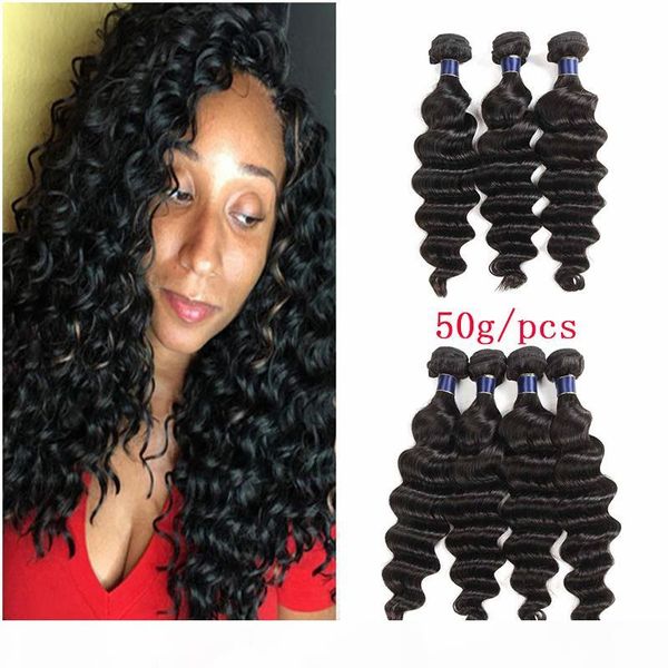 brazilian loose deep virgin human hair weaves 3 4 5 bundles peruvian indian malaysian cambodian mongolian loose deep remy hair extensions, Black
brazilian loose deep virgin human hair weaves 3 4 5 bundles peruvian indian malaysian cambodian mongolian loose deep remy hair extensions, Black