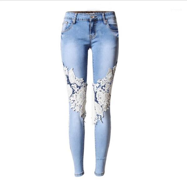 wholesale- new apparel hollow out lace ladies jeans female slim denim pants jeans mujer elasticity low waist pencil pants holes jeans1, Blue
wholesale- new apparel hollow out lace ladies jeans female slim denim pants jeans mujer elasticity low waist pencil pants holes jeans1, Blue