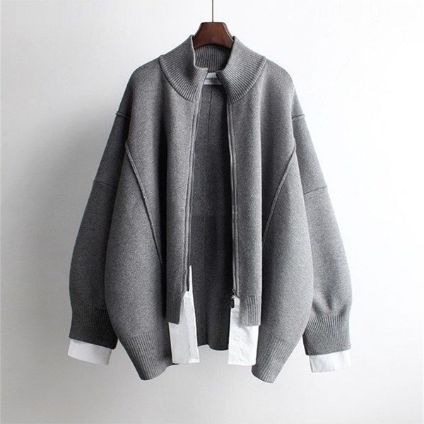 zipper sweater coat autumn winter new causal knitwear long sleeve korean style fake two pieces knitted jacket patchwork 201031, White;black
zipper sweater coat autumn winter new causal knitwear long sleeve korean style fake two pieces knitted jacket patchwork 201031, White;black