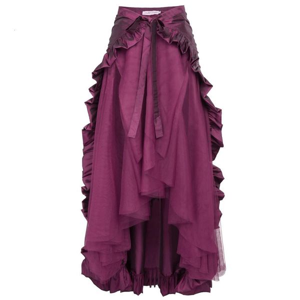 gothic skirt steampunk retro victorian lolita punk ruffled long lace-up skirts party club stage elegant ruched open skirt women, Black
gothic skirt steampunk retro victorian lolita punk ruffled long lace-up skirts party club stage elegant ruched open skirt women, Black