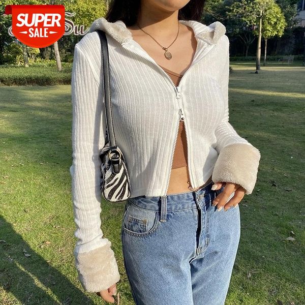 artsu white vintage hooded crop women double zipper casual furry long sleeve t-shirt ladies autumn fashion tshirts ts52579 #dz2u 
artsu white vintage hooded crop women double zipper casual furry long sleeve t-shirt ladies autumn fashion tshirts ts52579 #dz2u