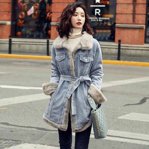 women's down & parkas autumn winter women outerwear fleece warm jacket imitation lamb velvet denim slim jackets female, Black
women's down & parkas autumn winter women outerwear fleece warm jacket imitation lamb velvet denim slim jackets female, Black