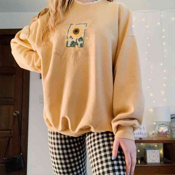 womens sweatshirt with flower print o-neck autumn winter female casual cute yellow clothes woman hoodies loose pullover, Black
womens sweatshirt with flower print o-neck autumn winter female casual cute yellow clothes woman hoodies loose pullover, Black