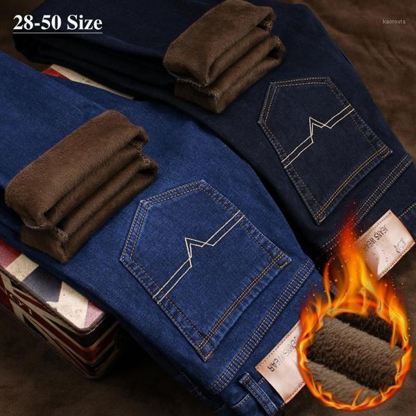 2020 winter jeans men plus size 44 46 48 50 fleece warm denim pants classic casual elasticity straight-leg trousers male brand1, Blue
2020 winter jeans men plus size 44 46 48 50 fleece warm denim pants classic casual elasticity straight-leg trousers male brand1, Blue