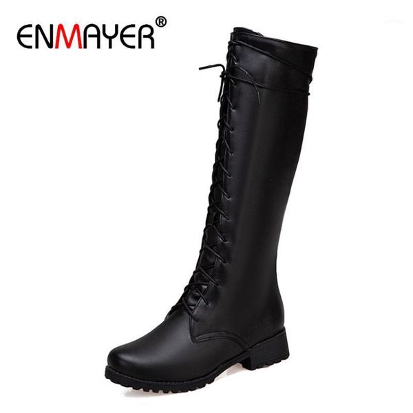 enmayer lace-up knee-high med winter women boots pu short plush solid snow boots cross-tied black round toe women shoes1
enmayer lace-up knee-high med winter women boots pu short plush solid snow boots cross-tied black round toe women shoes1
