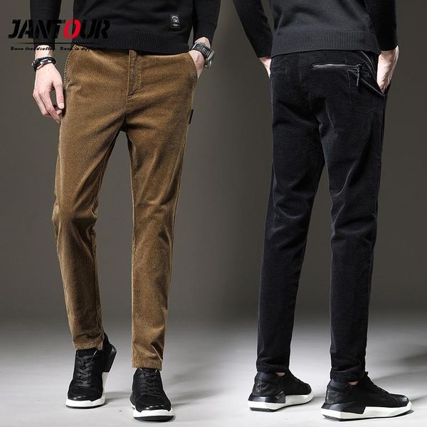 men's pants autumn winter corduroy men business straight thicken trousers elasticity khaki regular work man 28-38 ropa hombre, Black
men's pants autumn winter corduroy men business straight thicken trousers elasticity khaki regular work man 28-38 ropa hombre, Black