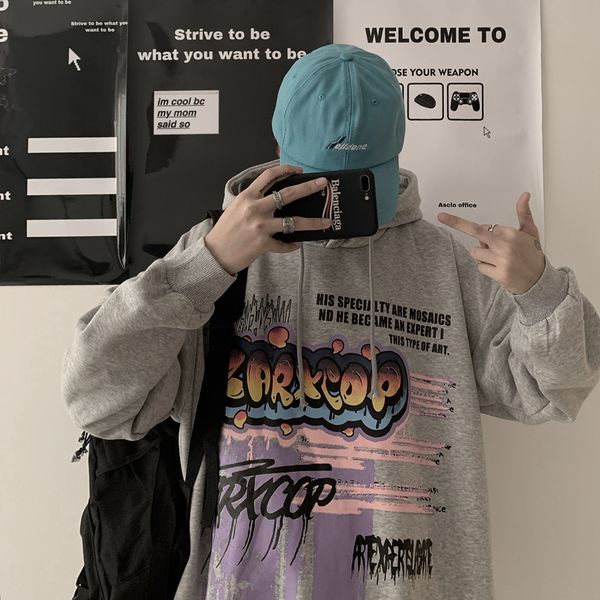 2021 south korea ins original night style hip hop graffiti letter printed hooded sweater coat men and women trend new, Blue
2021 south korea ins original night style hip hop graffiti letter printed hooded sweater coat men and women trend new, Blue